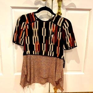Bcbg double layer blouse
